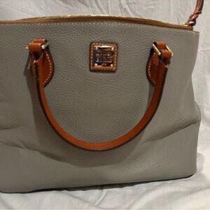Dooney & Bourke Gray and Brown Tote Bag